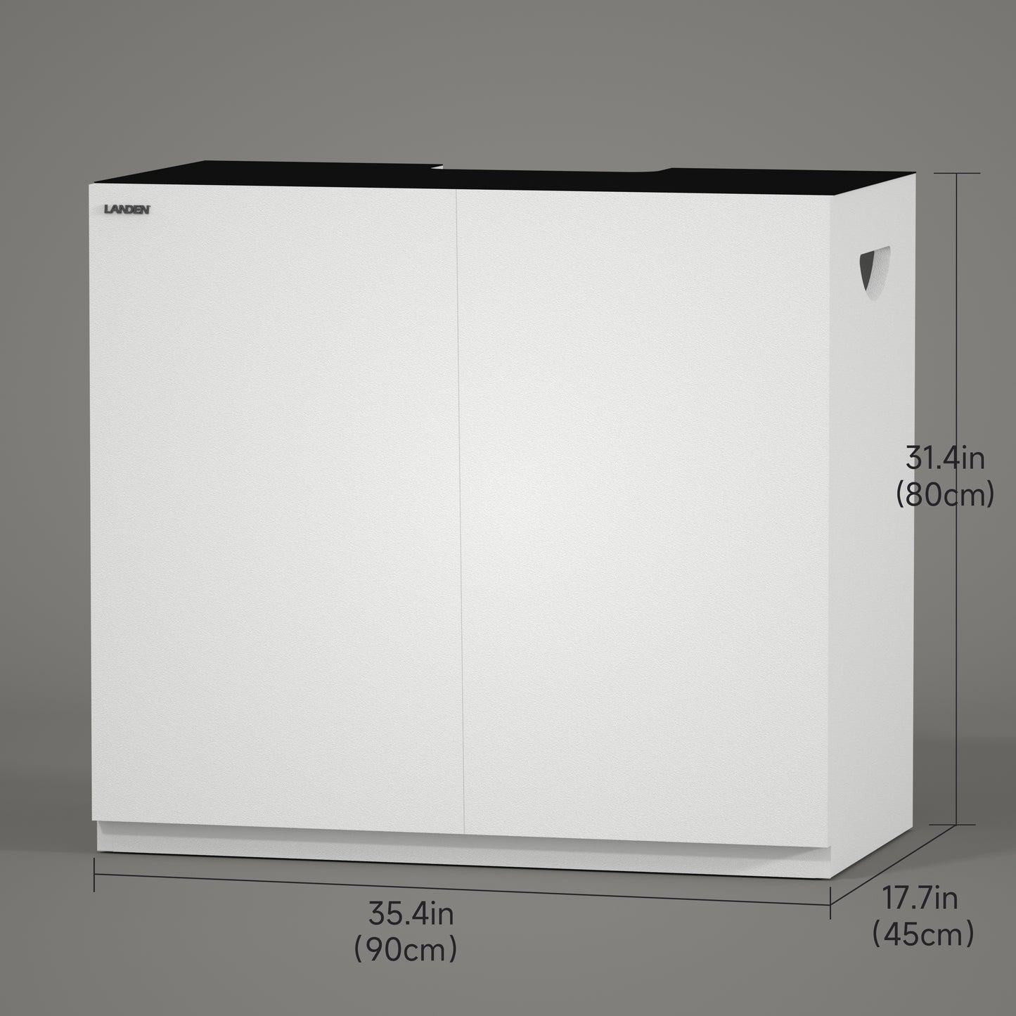 LANDEN Aquarium Wooden Stand and Cabinet for 44 gallon, W35.5xD17.7xH31.5in(90X45X80cm), Matte White Painted (Stand Only)