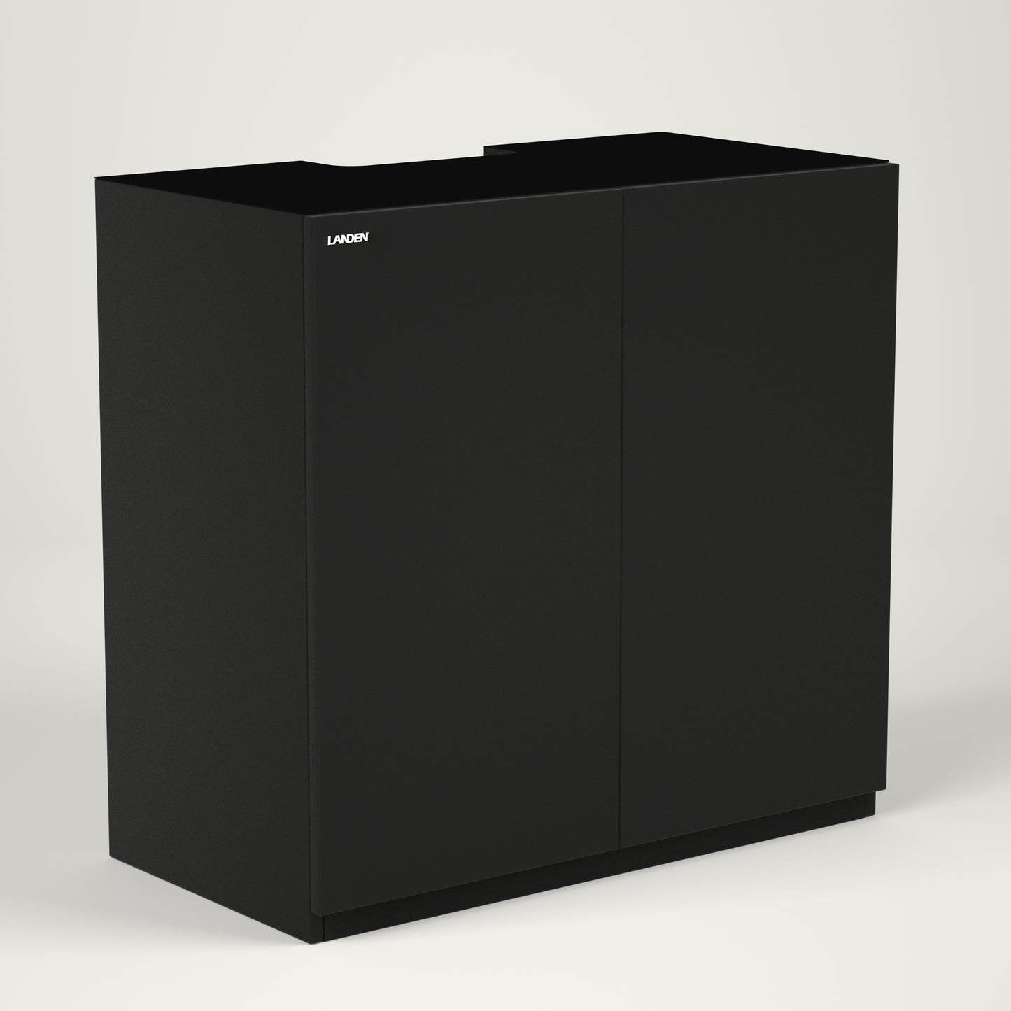 LANDEN Aquarium Stand and Cabinet, for up to 55Gal TankFish Tank,W35.4xD19.7xH33.9in(90X50X86cm) ,Wooden Matte Black Painted (Stand Only)