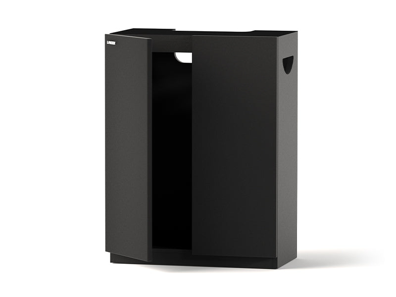 LANDEN Aquarium Wooden Stand and Cabinet for 16 gallon,W23.6xD11.8xH31.5in(60X30x80cm), Matte Black Painted (Stand Only)