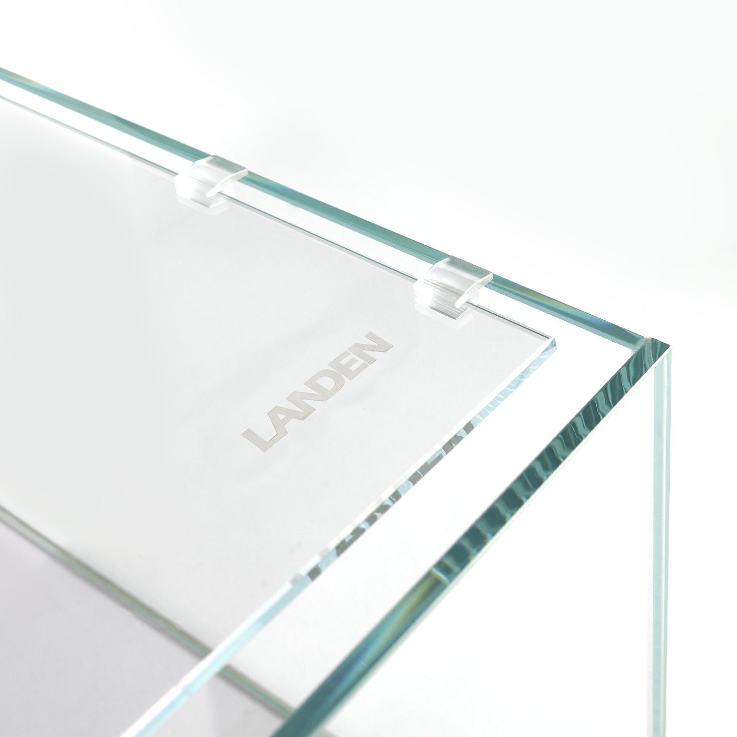 LANDEN 4mm Thick Clear Glass Aquarium Lid, Includes 4 Clips for Secure Placement, 282 x 225mm(11.1x8.86 inches) Adapted to CB303030, ARF30