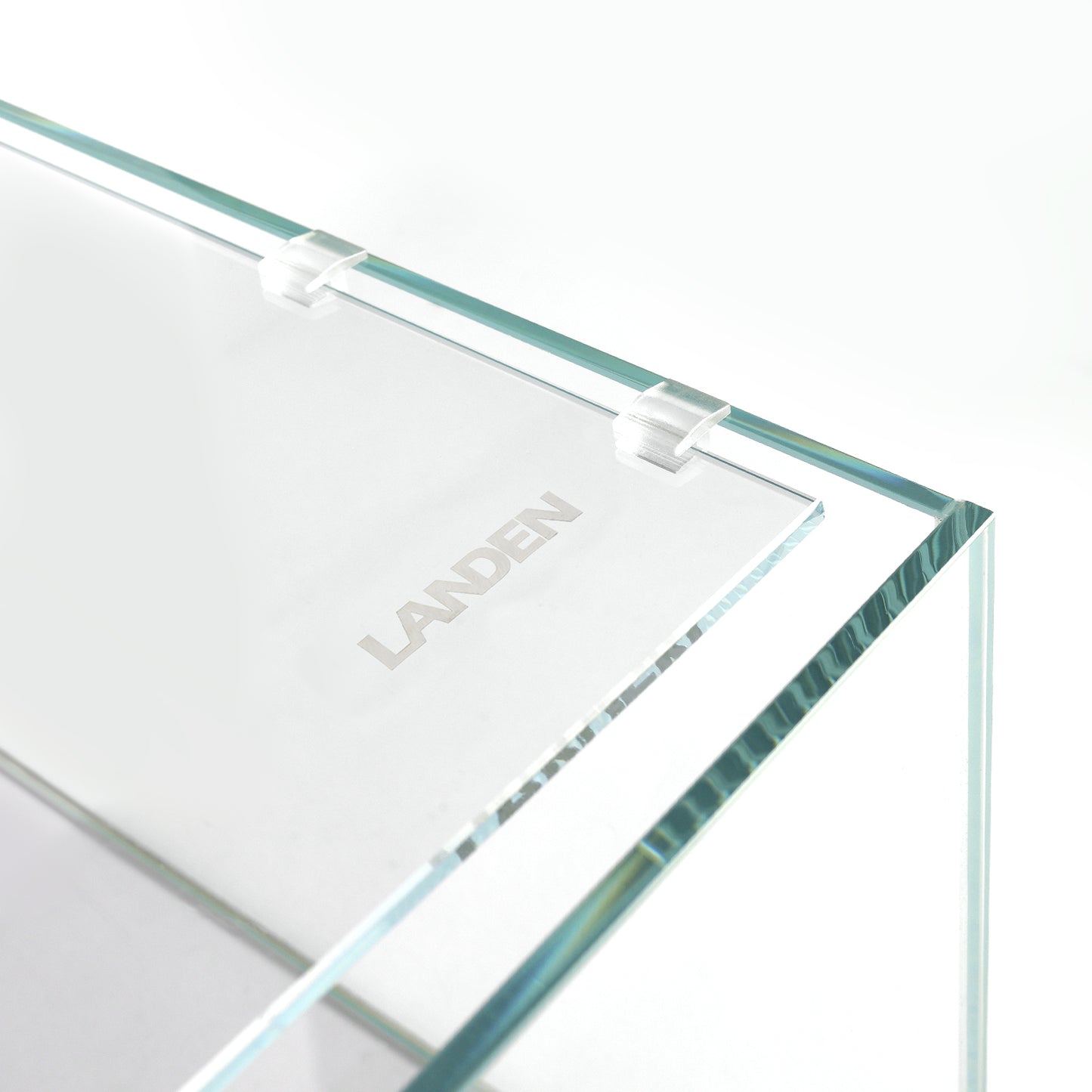 LANDEN 4mm Thick Clear Glass Aquarium Lid,Includes 4 Clips for Secure Placement, 580 x 230mm,(22.83x9.06 inches) Adapted to SD603036