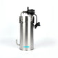 LANDEN PURA 300 Sliver External Canister Filter for Aquarium System,up to 30 Gallon, Stainless Steel Tank Canister with Water Pump and Double Tab Connector, Three-Stage Filtration Metallic Silver color