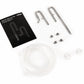 LANDEN 304 Stainless Steel Lily Pipes with Clamps for Rimless Glass Aquarium, Inflow and Outflow Set (Pipe Diameter 6mm)