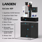 LANDEN EzCube EC 45 Rimless Aquarium Tank, 14.5 Gallon, 17.7x17.7x15.7 inches, Marine Fish Tank with Rear Filter