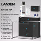 LANDEN EzCube 60P Premium Rimless AIO Marine Aquarium Kit with Rear Filtration, Protein Skimmer, and Roller Filter, 24 Gallon Saltwater Reef Tank, W23.62×D17.7×H15.7 in (60×45×40cm)