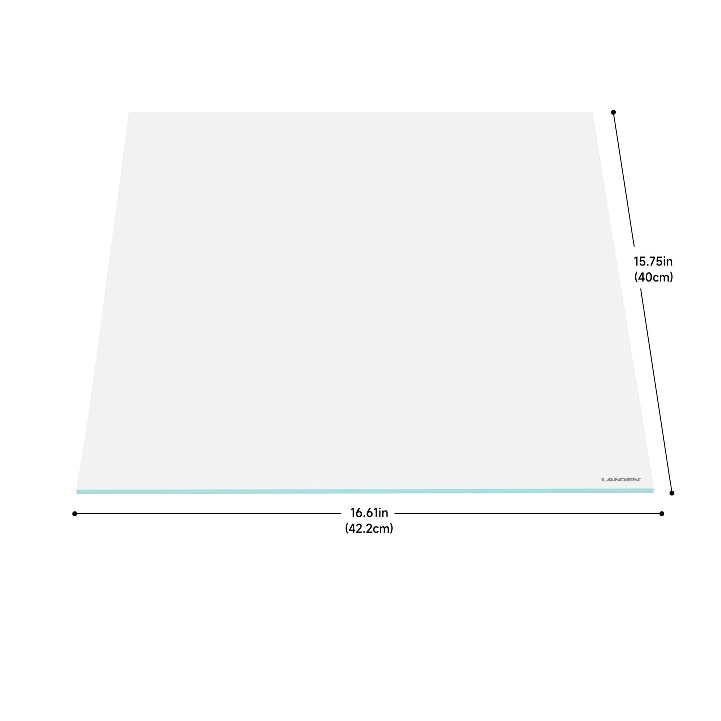 LANDEN 4mm 2-Piece Glass Aquarium Lid for 90-100 cm Tanks — 42.2 × 40.0 cm Each (16.61" × 15.75"), Includes 8 Clips