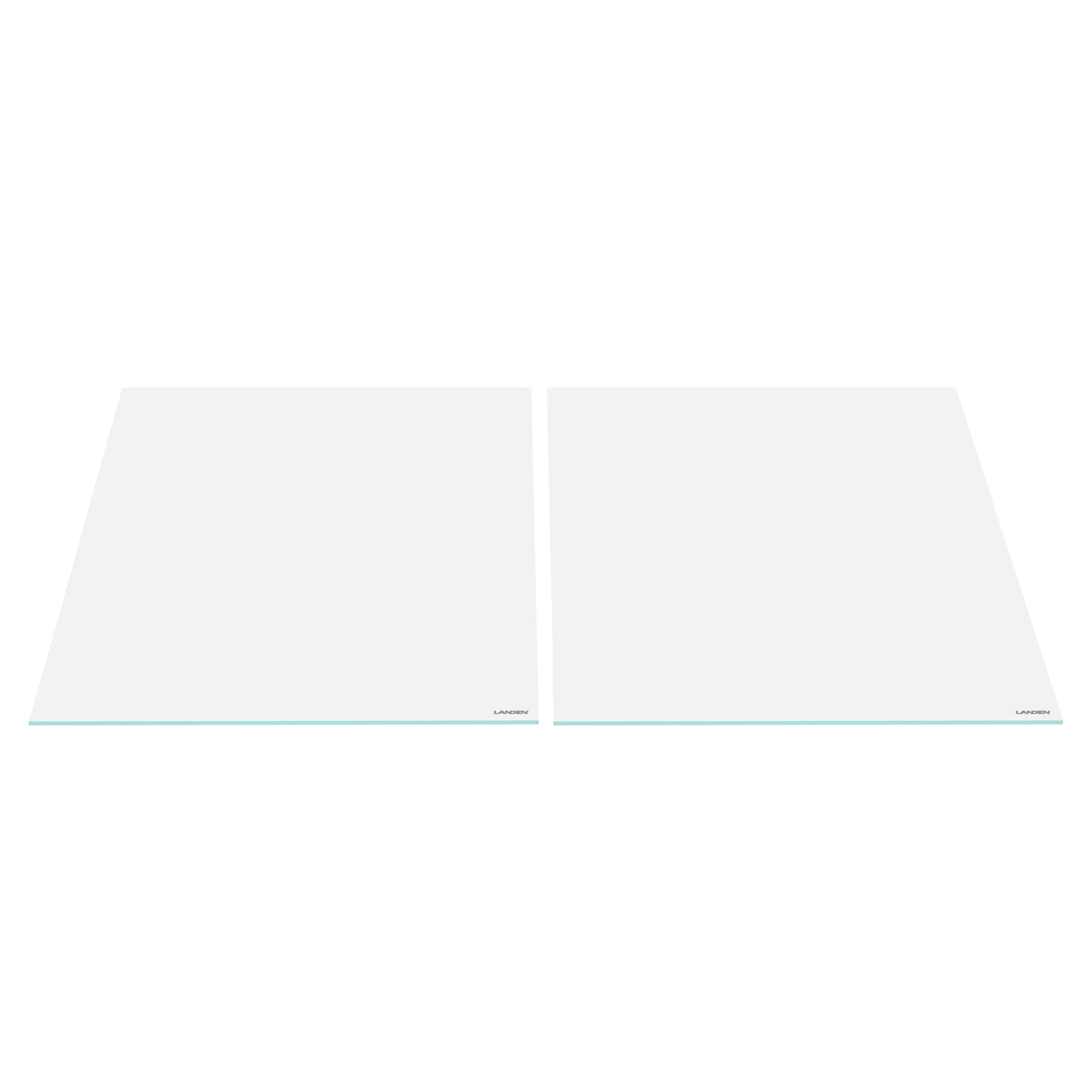 LANDEN 4mm 2-Piece Glass Aquarium Lid for 90-100 cm Tanks — 42.2 × 40.0 cm Each (16.61" × 15.75"), Includes 8 Clips