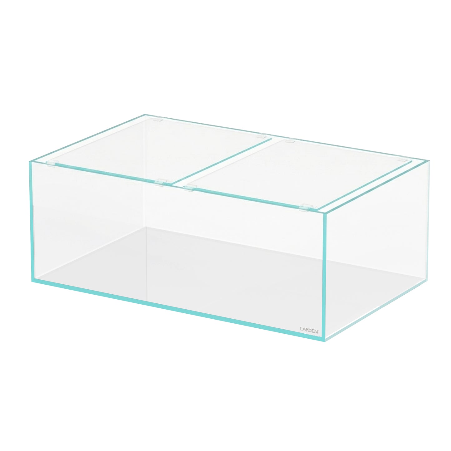 LANDEN 4mm 2-Piece Glass Aquarium Lid for 75 cm Tanks — 42.6 × 32.7 cm Each (16.77" × 12.87"), Includes 8 Clips