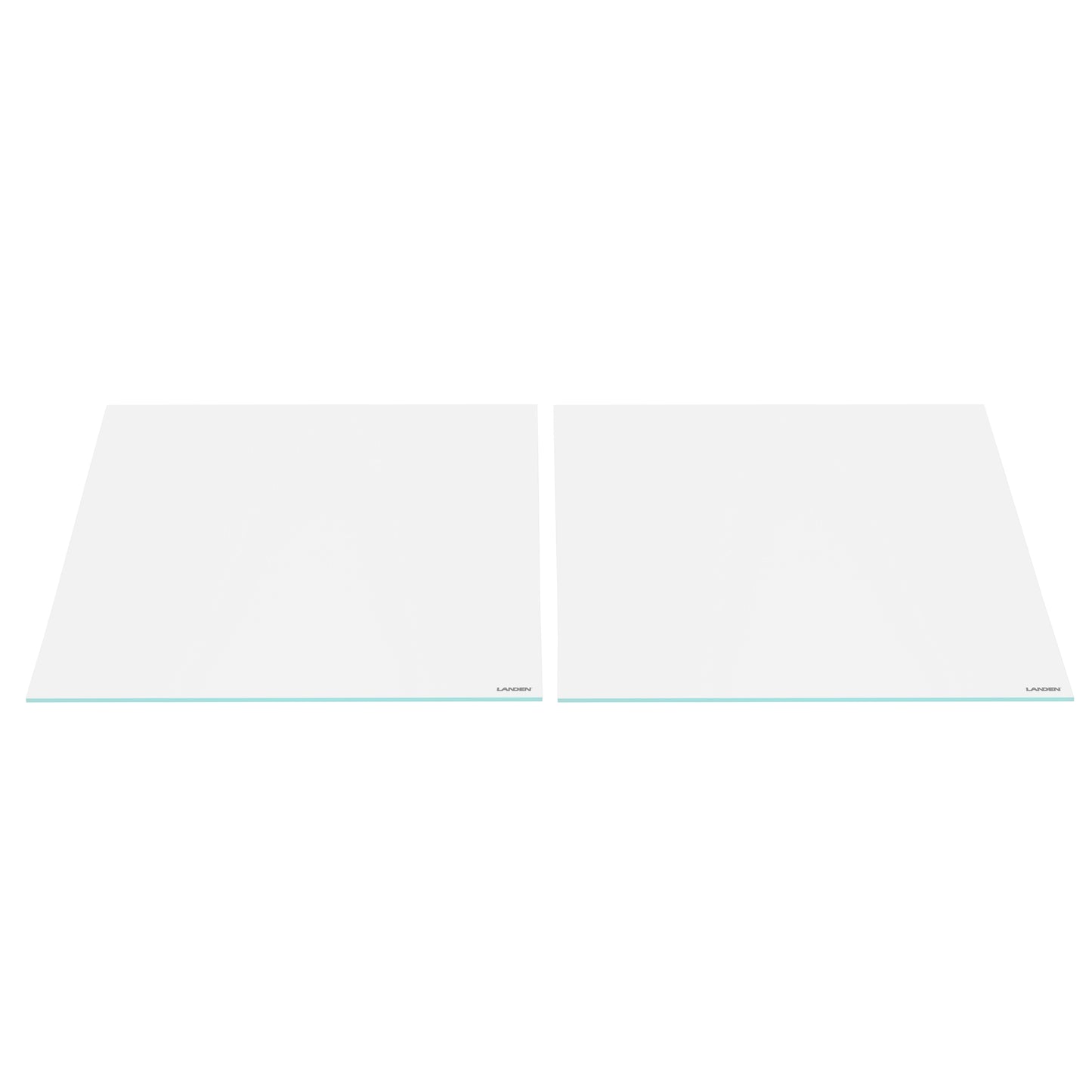 LANDEN 4mm 2-Piece Glass Aquarium Lid for 75 cm Tanks — 42.6 × 32.7 cm Each (16.77" × 12.87"), Includes 8 Clips
