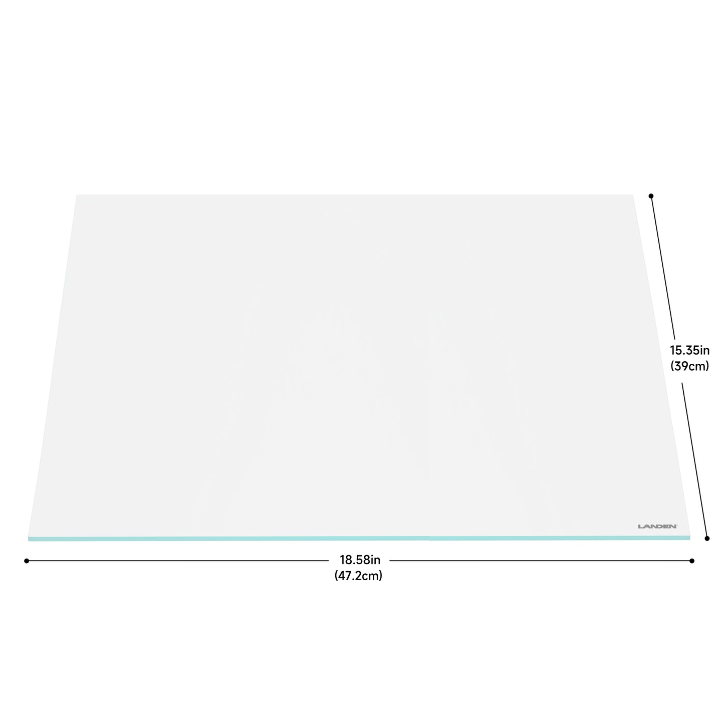 LANDEN 4mm 2-Piece Glass Aquarium Lid for 90 cm Tanks — 47.2 × 39.0 cm Each (18.58" × 15.35"), Includes 8 Clips