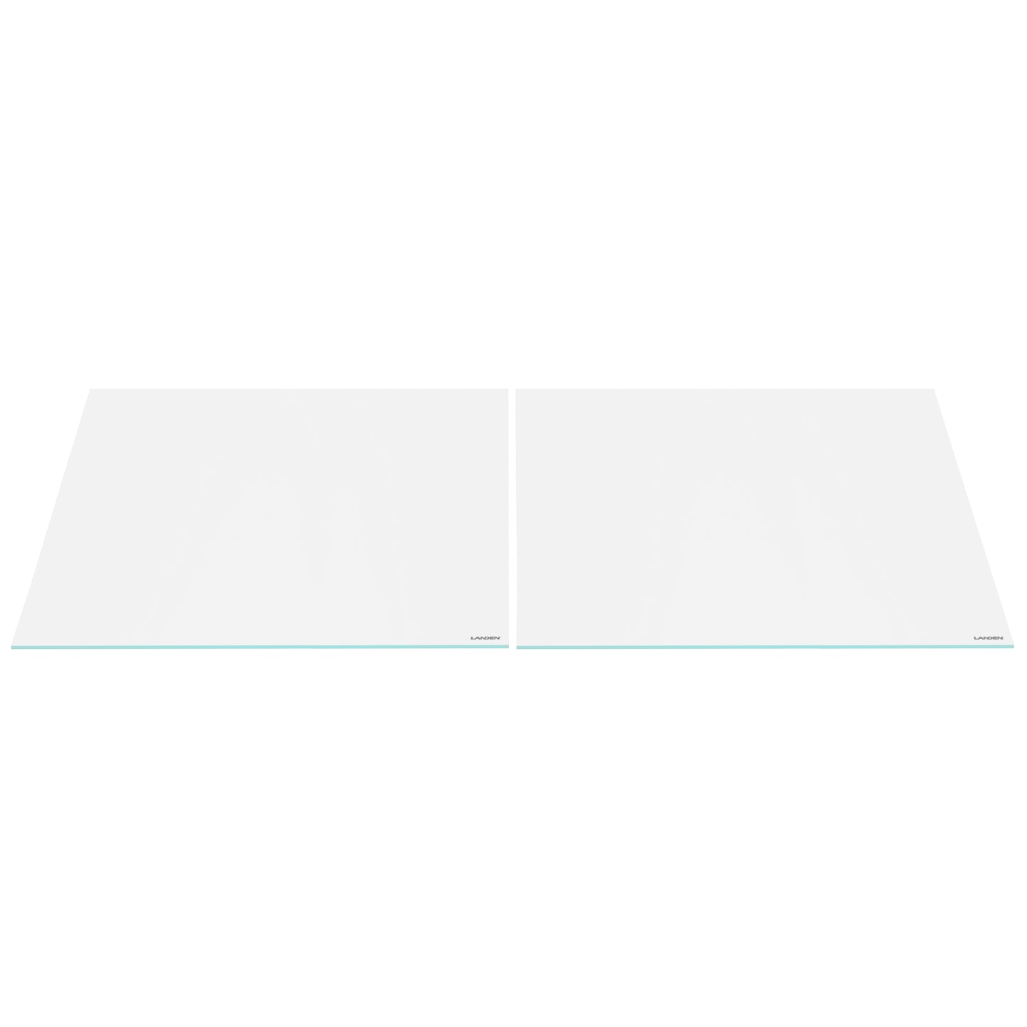 LANDEN 4mm 2-Piece Glass Aquarium Lid for 90 cm Tanks — 47.2 × 39.0 cm Each (18.58" × 15.35"), Includes 8 Clips