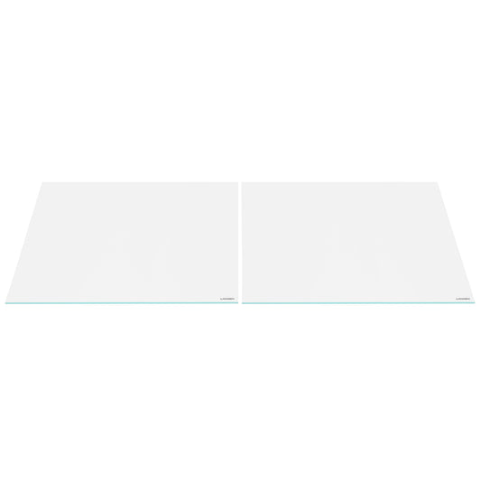LANDEN 4mm 2-Piece Glass Aquarium Lid for 90 cm Tanks — 47.2 × 39.0 cm Each (18.58" × 15.35"), Includes 8 Clips