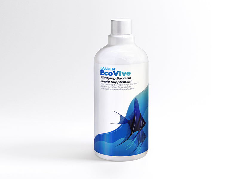 LANDEN EcoVive Nitrifying Bacteria Liquid Supplement, Freshwater and Saltwater Aquarium, Enhances The Biological Filter, 500ml (17oz)