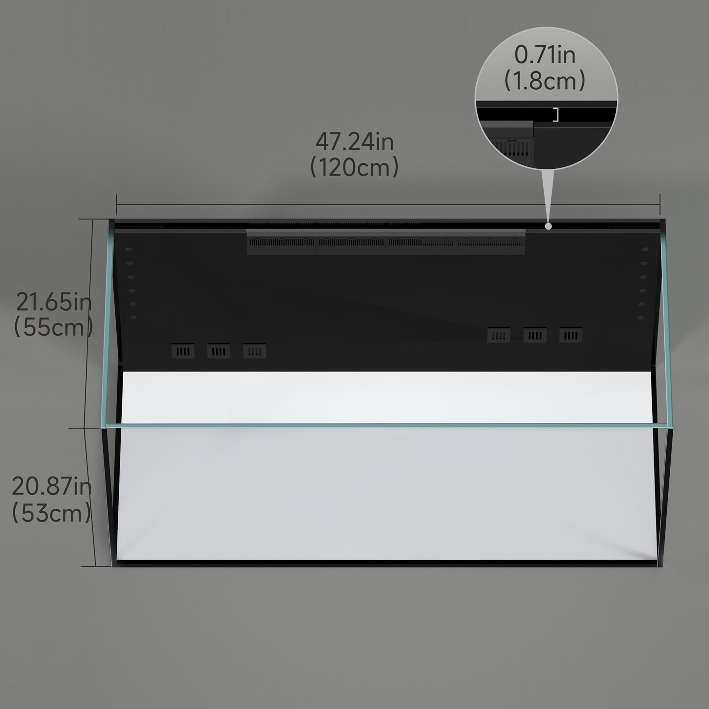 LANDEN RS 120 ReefStar Saltwater Aquarium Reef-Ready Sump Aquarium – 100 Gal Display + 45 Gal Sump | 47.2″×21.7″×20.9″ Tank + White Cabinet/Built-in Filtration