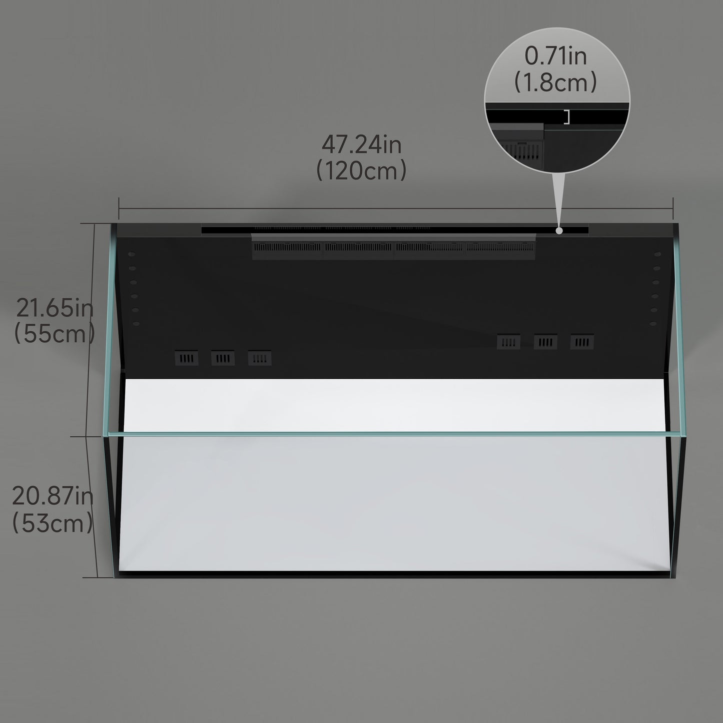 LANDEN RS 120 ReefStar Saltwater Aquarium Reef-Ready Sump Aquarium – 100 Gal Display + 45 Gal Sump | 47.2″×21.7″×20.9″ Tank + White Cabinet/Built-in Filtration