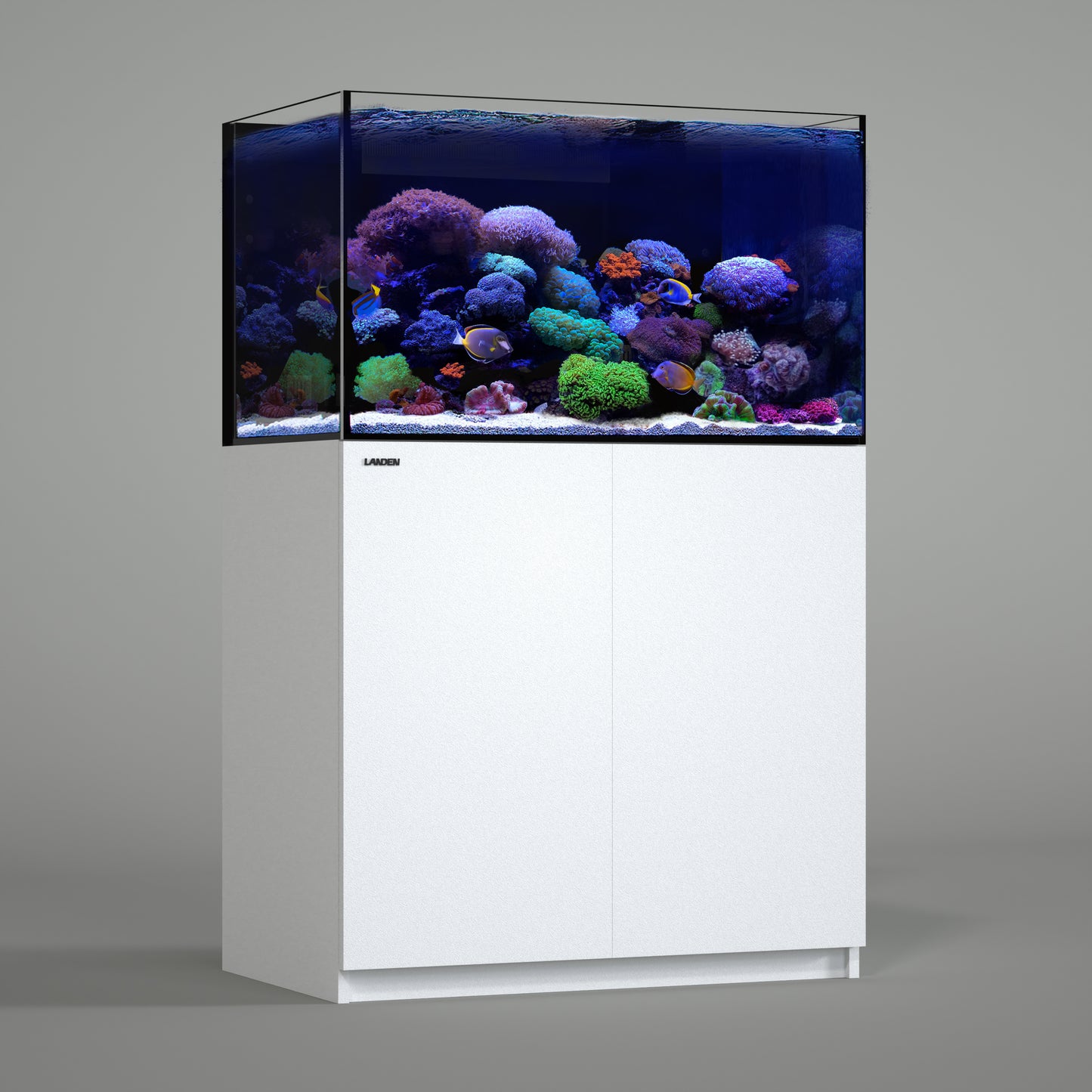 LANDEN RS 90 ReefStar Saltwater Aquarium Reef-Ready Sump Aquarium – 75 Gal Display + 30 Gal Sump | 35.4″×21.7″×20.9″ Tank + Cabinet w/Built-in Filtration for SPS/LPS Corals & Marine Fish
