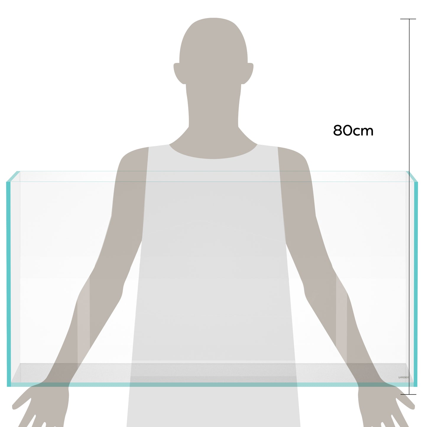 LANDEN Standard tank 120x60x60cm 105 Gallon Rimless Aquarium Tank W47.2×D23.6×H23.6 in 12mm Thickness with Black Nano Foam Leveling mat Included