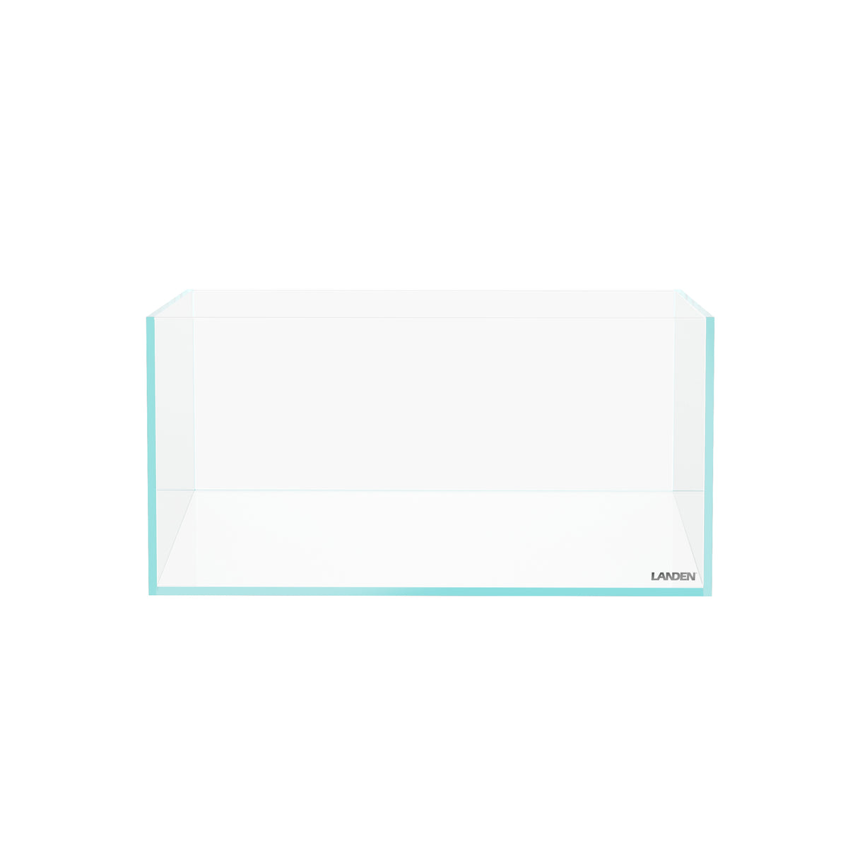 LANDEN 36S shallow rimless aquarium 36x36x18cm front view