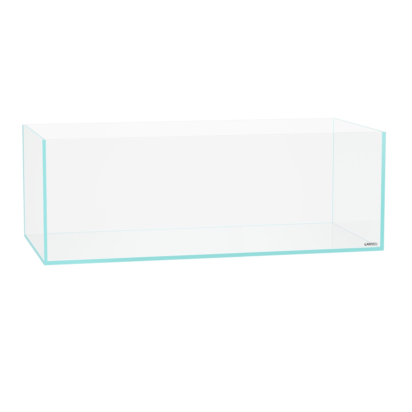 LANDEN 120SL 52.37 Gal Rimless Low Iron Aquarium Long Fish Tank, Bookshelf Aquarium, W47.24×D19.69×H14.17 in (120×50×36cm) 12mm Thickness with Black Nano Foam Leveling mat Included