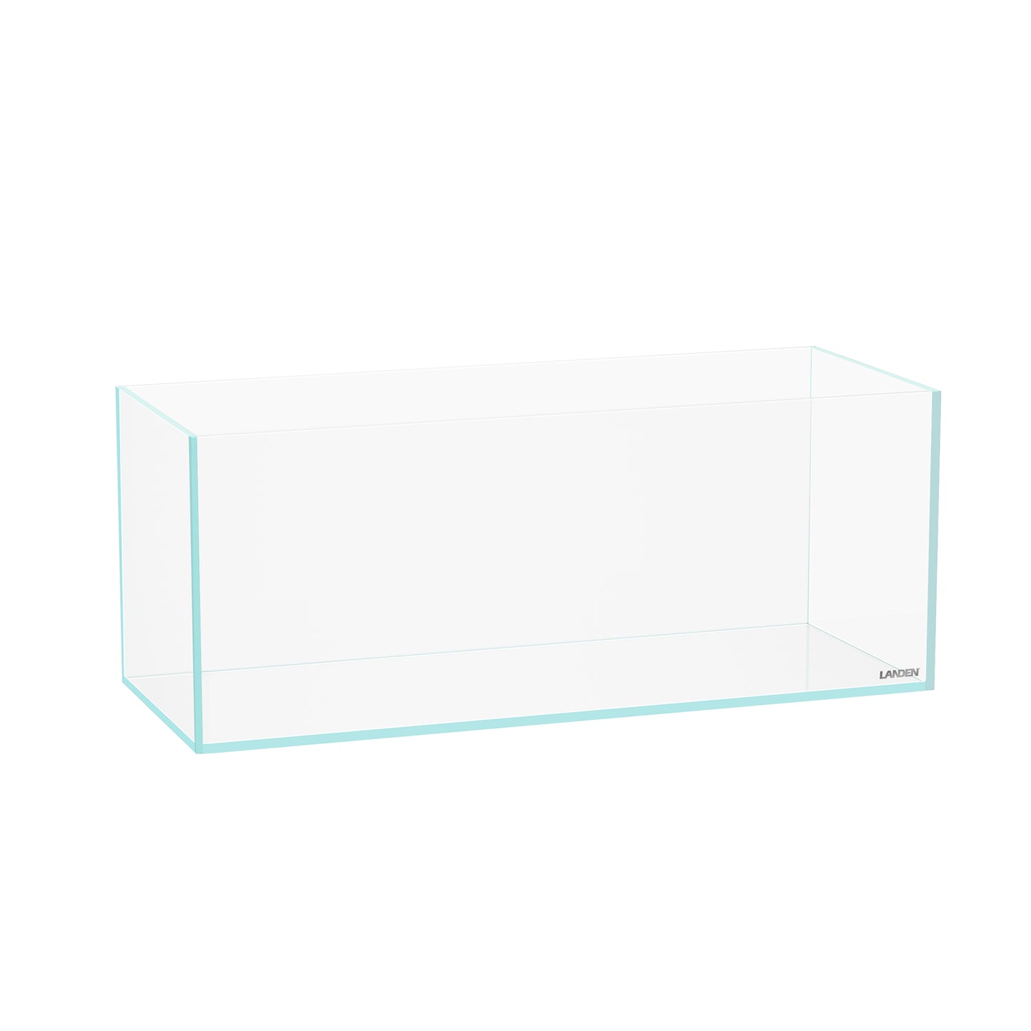 LANDEN Rimless Shallow Aquarium Tank, 17.72 x 7.09 x 7.09 in, 5mm Thick Low Iron Ultra-Clear Glass, Professional Long Desktop Fish Tank for Aquascaping, Shrimp, and Moss Gardens