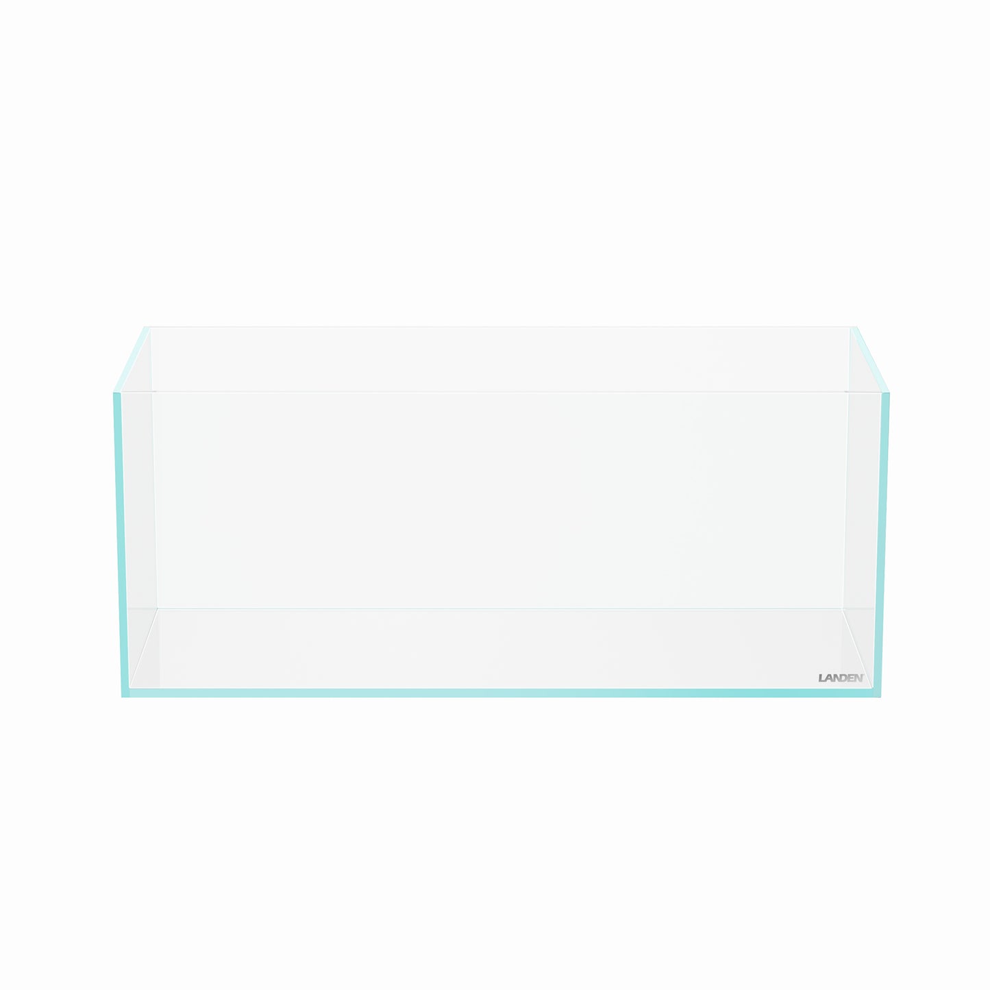 LANDEN Rimless Shallow Aquarium Tank, 17.72 x 7.09 x 7.09 in, 5mm Thick Low Iron Ultra-Clear Glass, Professional Long Desktop Fish Tank for Aquascaping, Shrimp, and Moss Gardens