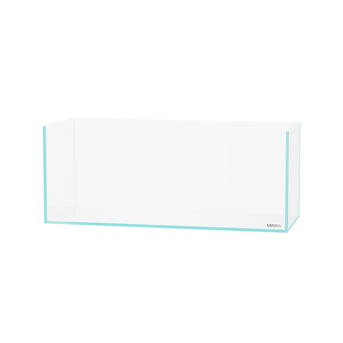LANDEN Rimless Shallow Aquarium Tank, 17.72 x 7.09 x 7.09 in, 5mm Thick Low Iron Ultra-Clear Glass, Professional Long Desktop Fish Tank for Aquascaping, Shrimp, and Moss Gardens