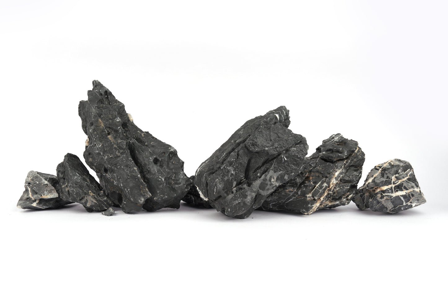 LANDEN Dark SEIRYU Stones Natural Rocks for Aquascaping  (36lbs, 3-11inches) 11pcs
