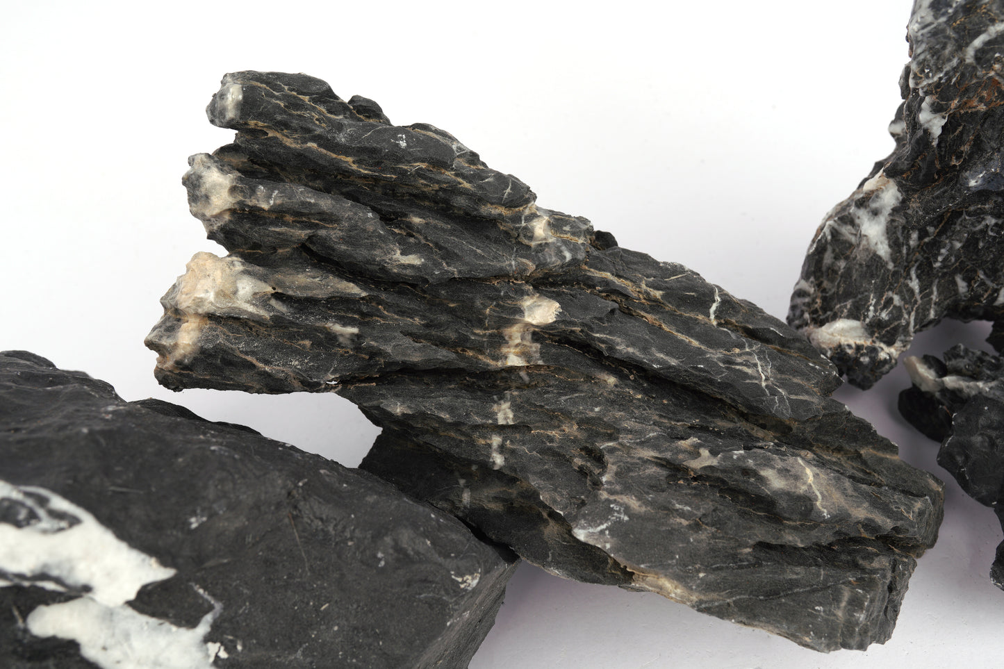LANDEN Dark SEIRYU Stones Natural Rocks for Aquascaping  (17lbs, 3-11inches) 7-8pcs